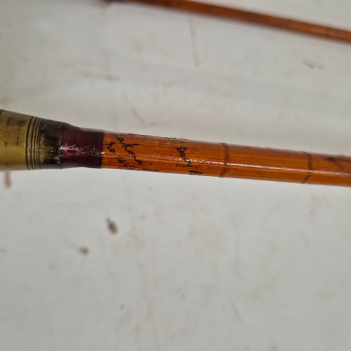 252 - FISHING INTEREST - Hardy Brothers Ltd, a Vintage split cane 5-piece freshwater fishing rod, 