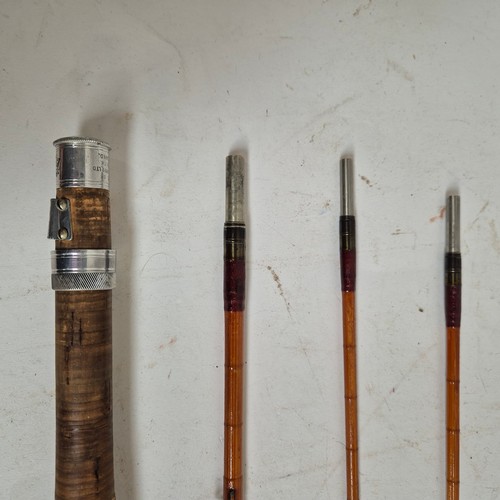 252 - FISHING INTEREST - Hardy Brothers Ltd, a Vintage split cane 5-piece freshwater fishing rod, 