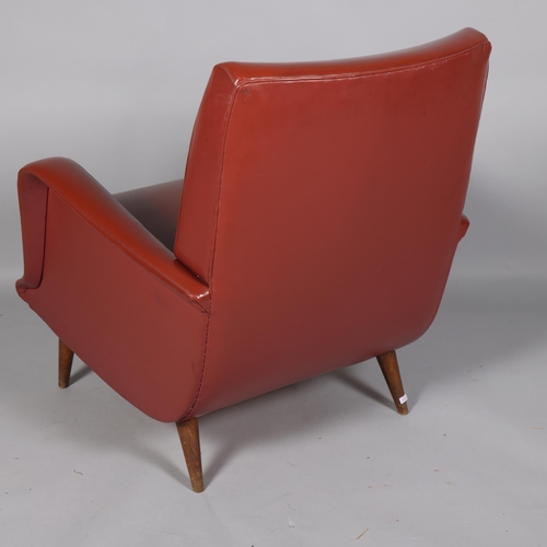 155 - A mid-century Italian lounge chair by CARLO DE CARLI, model 801, for Cassina, height 78cm, width 71c... 