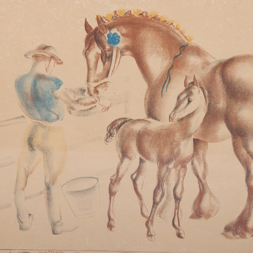 172 - JOHN R SKEAPING, Lithograph print of Mare and Foal, School Prints Ltd, Baynard Press 1945, 49 x 75cm... 