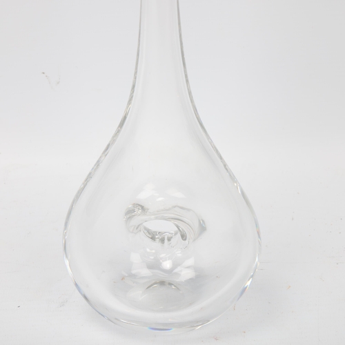 183 - VICKE LINDSTRAND for Kosta, a tall vase in clear glass with pierced body, designed 1951, original pr... 