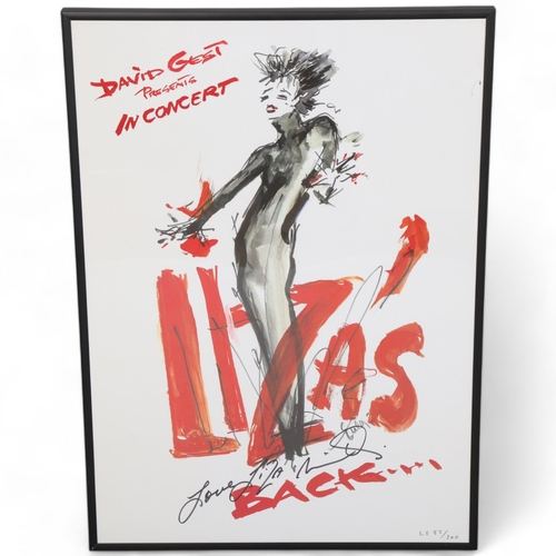 231 - LIZA MINELLI, a signed and numbered limited edition poster, signed in pen, numbered 82/300, 60 x 42c... 