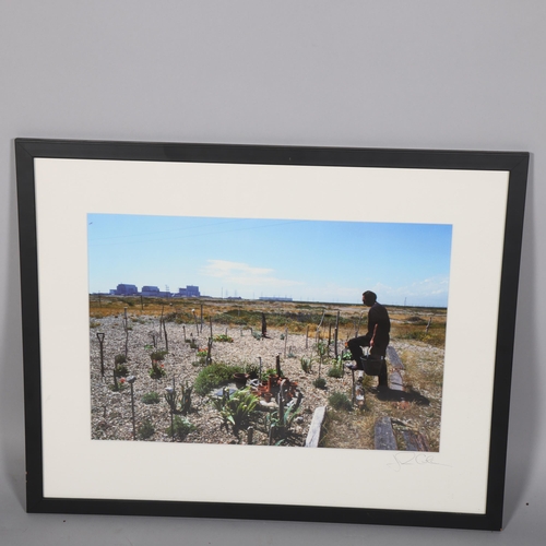 235 - J R COLE, a photographic print of Derek Jarman in his garden, entitled 