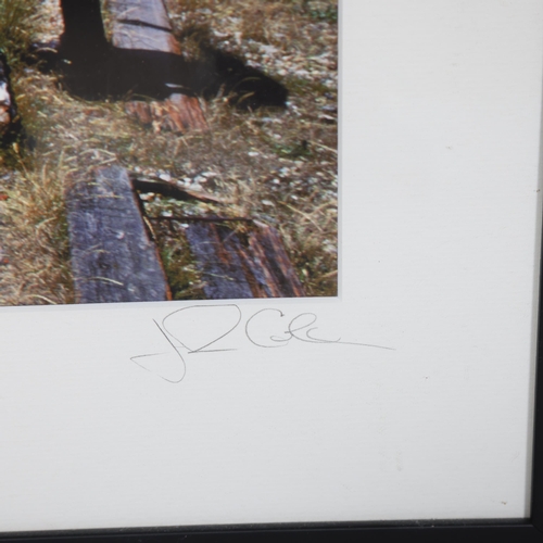 235 - J R COLE, a photographic print of Derek Jarman in his garden, entitled 