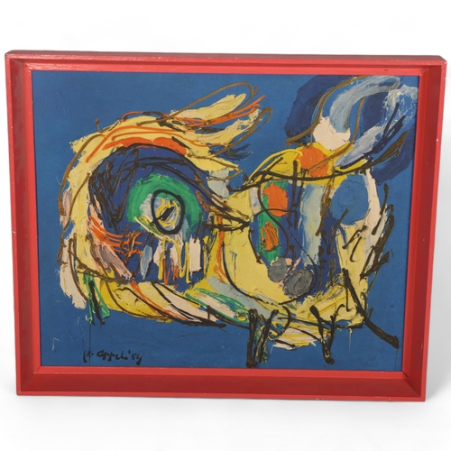 287 - KAREL APPEL, a mid 20th century framed print, Bete du Soleil (Sunbeast), 64 x 54cm, framed