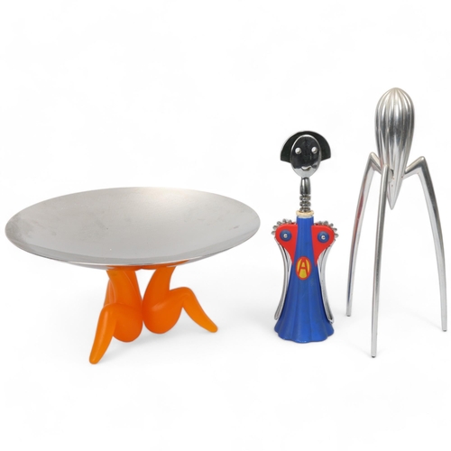 294 - PHILLIPE STARCK for Alessi, Italy, a stainless steel and plastic centre bowl, a Juicy Salif citrus s... 