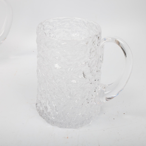 308 - Four Whitefriars Glacier pattern pint tankards, pattern M144, height 13.5cm