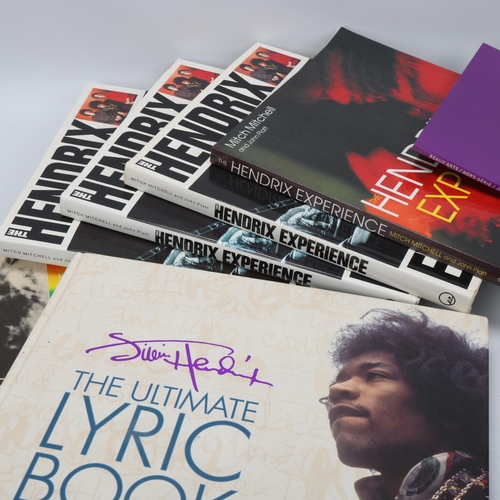 33 - Seven books relating to JIMI HENDRIX & THE 1960s 'The Hendrix Experience' by Mitch Mitchell (soft co... 