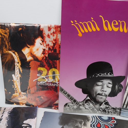 61 - A quantity of paper ephemera relating to MITCH MITCHEL and JIMI HENDRIX. Includes exhibition cards, ... 