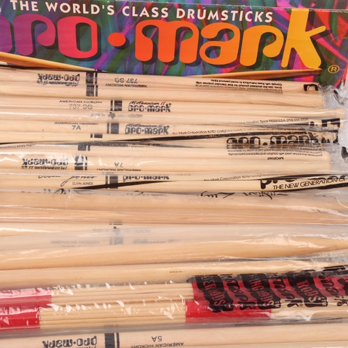 65 - A Box of UNUSED PRO-MARK DRUMSTICKS comprising of: Fourteen Pro-Mark Drumsticks & four Zildjian 5A D... 