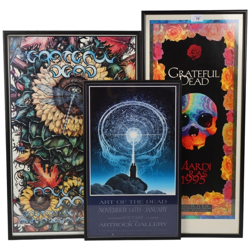 70A - Three THE GRATEFUL DEAD posters,  two 1995 limited edition tour posters and 1996 Art of the Dead pos... 