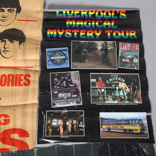 71 - THE BEATLES, a collection of Beatles related posters, including 1960s' Evening news flyer, a Richard... 