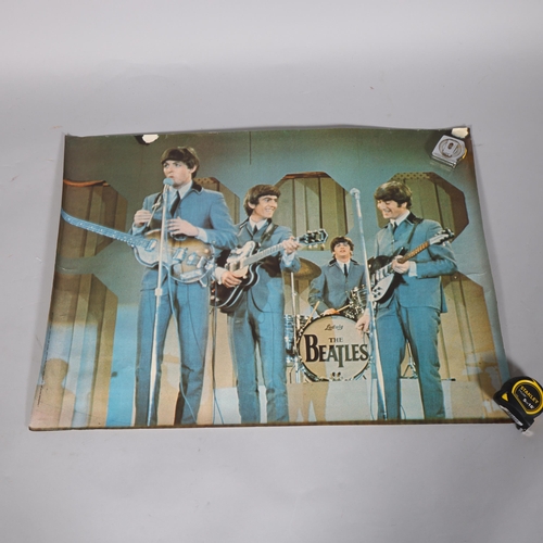 71 - THE BEATLES, a collection of Beatles related posters, including 1960s' Evening news flyer, a Richard... 