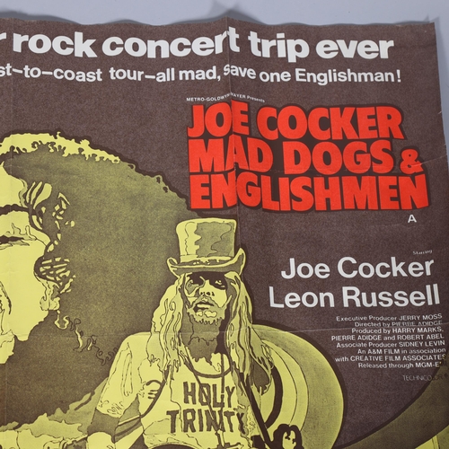 73 - JOE COCKER, a British Quad film poster for Mad Dogs and Englishmen (1971), 30 x 40 inches