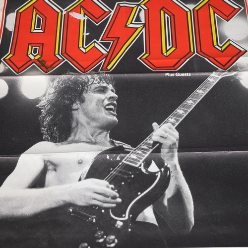 77 - AC/DC, an original 1980s' tour poster, Edinburgh Playhouse Theatre, 40 x 60 inches