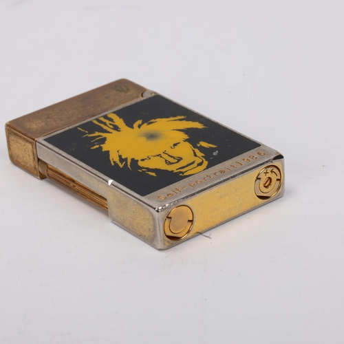 92 - An limited edition ANDY WARHOL self-portrait Line 2 lighter by S.T.Dupont, Paris, dated 1986, makers... 