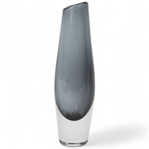 99 - SVEN PALMQVIST for Orrefors, an encased smoked glass vase, makers mark to base PU 3591/15, height 28... 