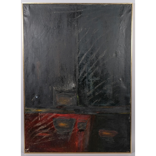 674 - Abstract oil on canvas (1950/60s) 91cm 127cm. Present owner's family had connections to the New Visi... 