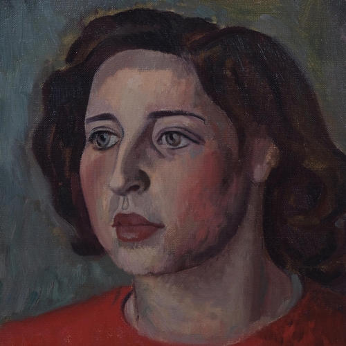 503 - Bernard Meninsky (1891 - 1950), portrait of Elisabeth Lewson, oil on canvas, signed, 40cm x 35cm, fr... 