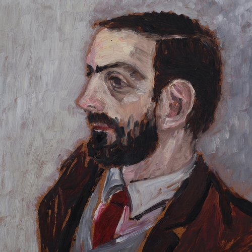 561 - Mid-20th century Irish School, portrait of a man, oil on board, unsigned, 60cm x 58cm, unframed