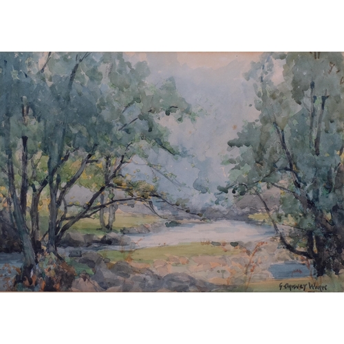 578 - George Orkney Work (1870 - 1921), landscape, watercolour, signed with artist information verso, 24cm... 