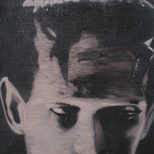 590 - Jago Max Williams, Frankenstein's monster, contemporary oil on canvas, unsigned, 35cm x 25cm, unfram... 