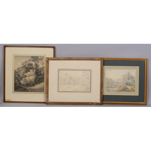 633 - 7 various 19th century watercolours, including Lady Gordon, and J C Bourne, framed (7)