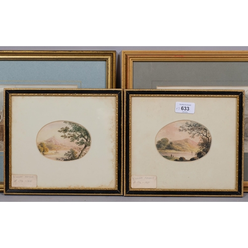 633 - 7 various 19th century watercolours, including Lady Gordon, and J C Bourne, framed (7)