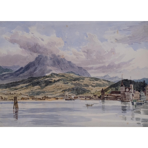 636 - A folder of mainly 19th century watercolours and drawings