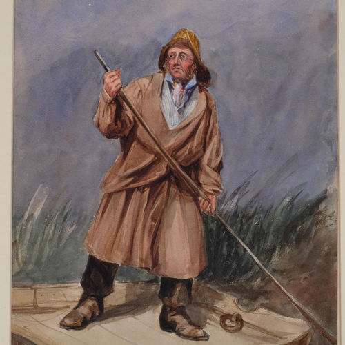 639 - Folder of mainly 19th century watercolours