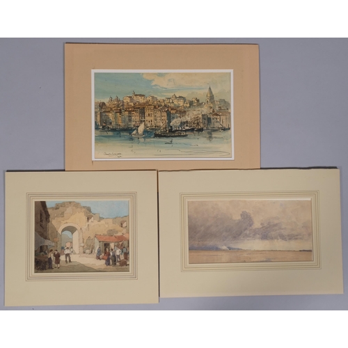 640 - Folder of early 20th century watercolours