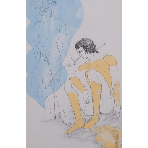 649 - Elizabeth Frink (1930-1993), lithograph on Antique laid paper, Apollo breathed power into Hector, fr... 