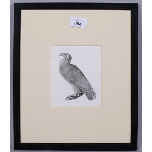 654 - Thomas Bewick (1753-1828), wood engraving on paper, Golden Eagle (1797), 11cm x 10cm, mounted, glaze... 