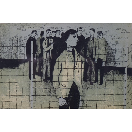 655 - William Scott (1913-1989), original lithograph in colours on paper, Prisoners of War, 13cm x 20cm, m... 