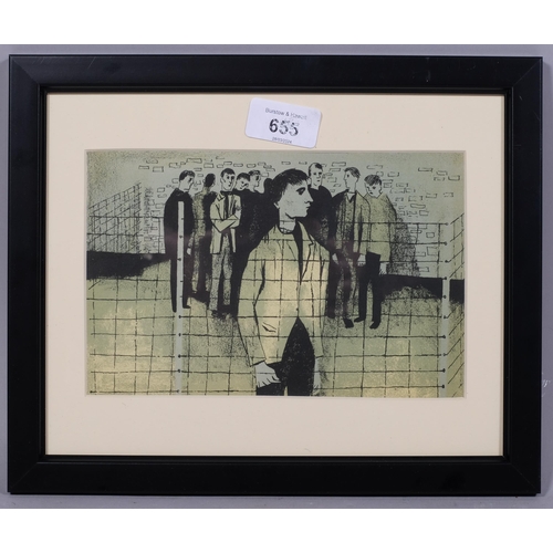 655 - William Scott (1913-1989), original lithograph in colours on paper, Prisoners of War, 13cm x 20cm, m... 