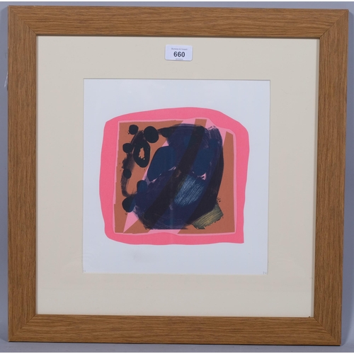 660 - Matthew Hilton (1948), signed limited edition screenprint on paper, Abstract – Jugs, initalled and n... 