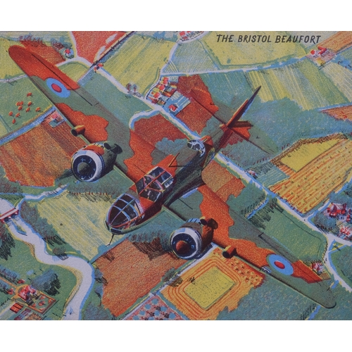 665 - James Gardner (1907-1995), lithograph on paper, The Bristol Beaufort, 17.5cm x 21.5cm, mounted, glaz... 