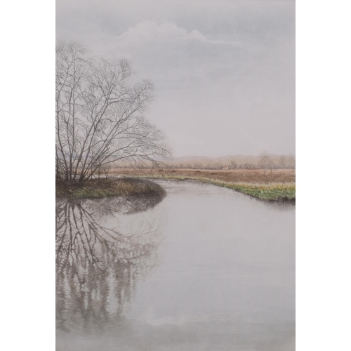 669 - Patricia Langmead (1945), etching in colours, Berkshire Canal, signed in pencil, Artist’s Proof, 37c... 