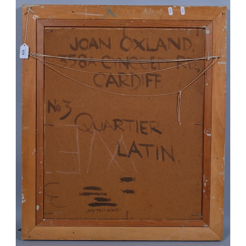 670 - Joan Oxland (1920-2009), oil on canvas, No.3 Quartier Latin, signed and dated 1953, 59cm x 49cm, fra... 