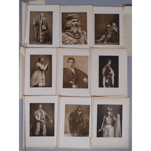 671 - Theatrical/historical interest, folder of unframed prints, including Dame Ellen Terry and Sir Henry ... 