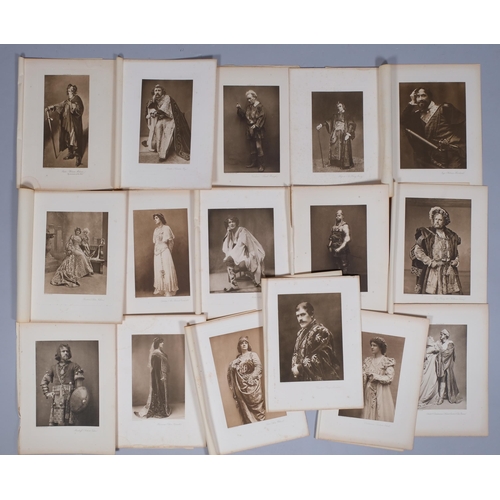 671 - Theatrical/historical interest, folder of unframed prints, including Dame Ellen Terry and Sir Henry ... 