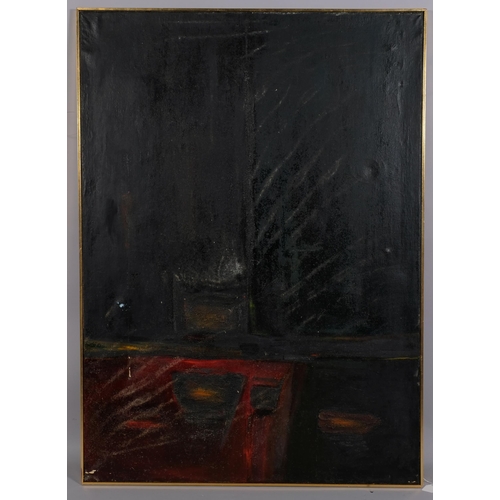 674 - Abstract oil on canvas (1950/60s) 91cm 127cm. Present owner's family had connections to the New Visi... 