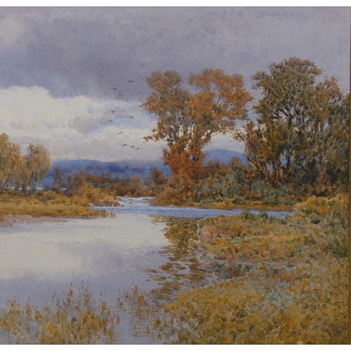 676 - Arthur Suker (1857 - 1940), on the River Dee, watercolour, signed, 23cm x 35cm, framed