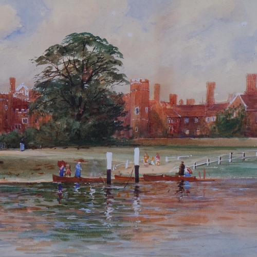 677 - Thomas Sidney, Hampton Court, watercolour, signed, 21cm x 31cm, framed