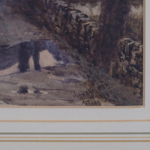 678 - John Keeley (1849 - 1930), Arthog North Wales, watercolour, signed, 25cm x 17cm, framed