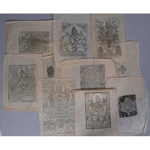 679 - A folder of Tibetan woodblock prints