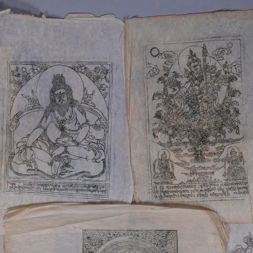 679 - A folder of Tibetan woodblock prints