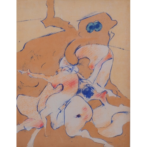 714 - Dorothea Tanning, abstract figures, original lithograph, 1974, New York Library cat ref. no. 41, 31c... 