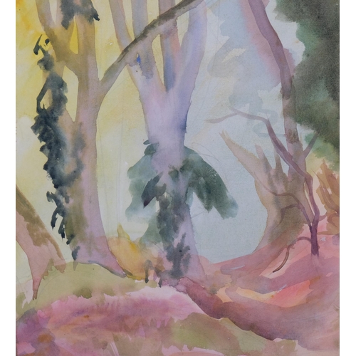 720 - John Marshall (1911 - 1995), 4 abstract landscapes, watercolour, largest 22cm x 32cm, framed (4)