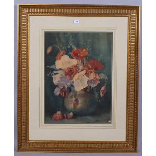 760 - Ethel Slade King (1862 - 1933), still life flowers, signed, 65cm x 48cm, framed